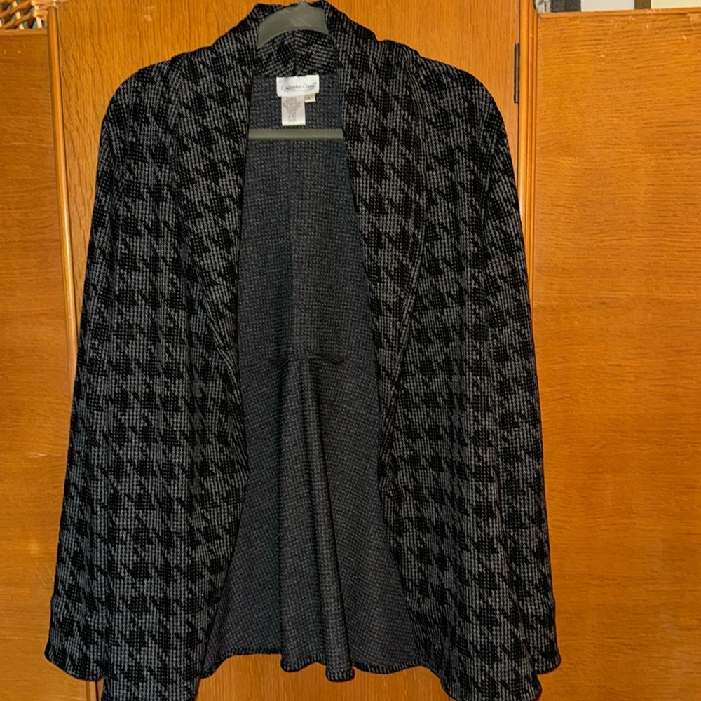Coldwater Creek shawl collar jacket. Sweater like material.
